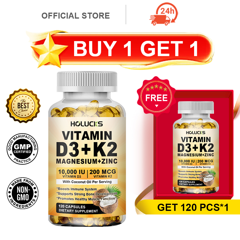 Magnesium Glycinate Capsule - 1個買うと1個無料！ ビタミンD3+K2サプリメント、グリシン酸マグネシウムと亜鉛配合、骨密度、心臓血管、心臓の健康をサポートします。