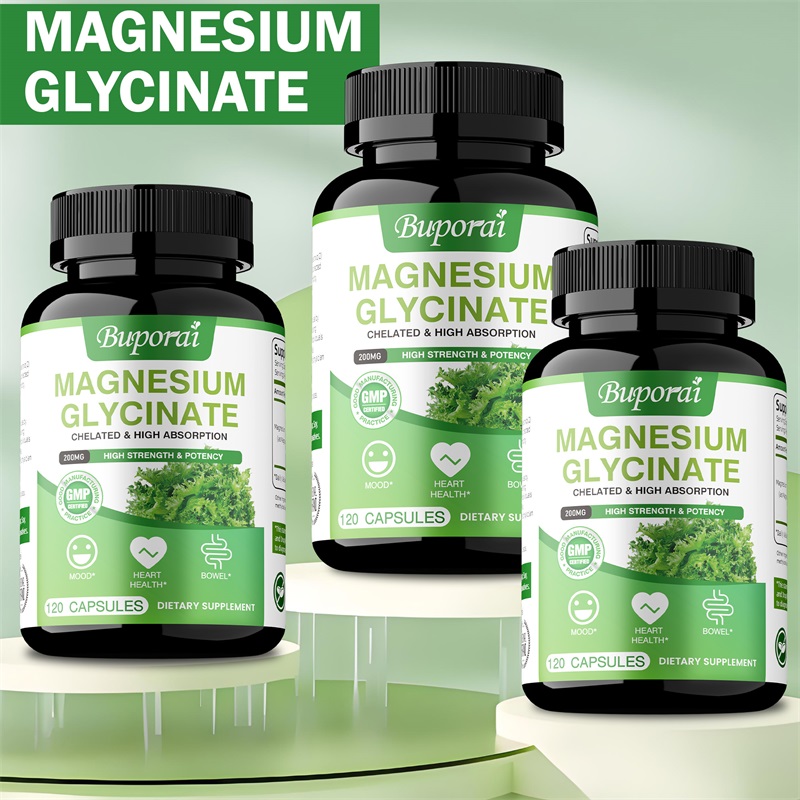 Magnesium Glycinate Capsule - グリシン酸マグネシウム - 睡眠、脳、神経系、骨、筋肉、心臓の健康、ストレスと不安の軽減に役立ちます