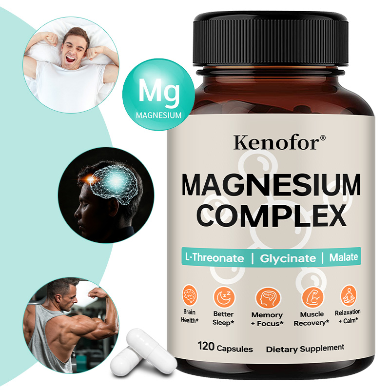 Magnesium Glycinate Capsule - マグネシウム複合体2340mgカプセル - マラート、L-トレオニン、ビスグリシネートキレート配合、脳の記憶力、睡眠、筋肉、骨の健康をサポート