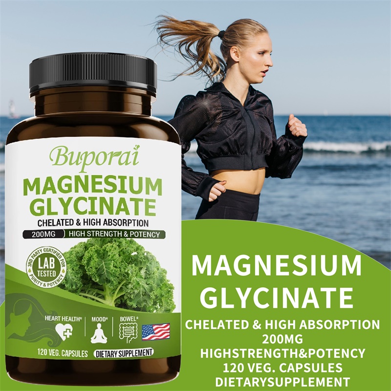 Magnesium Glycinate Capsule - グリシン酸マグネシウムカプセルは、ストレスを軽減し、睡眠の質を向上させ、代謝レベルを改善し、免疫力を高めます。