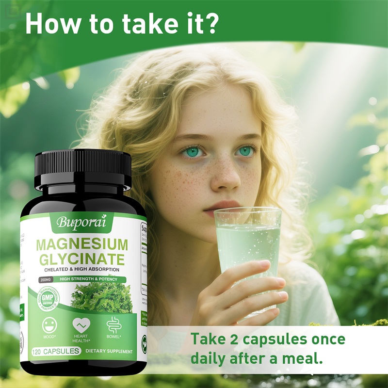 グリシン酸マグネシウム - 睡眠、脳、神経系、骨、筋肉、心臓 - Magnesium Glycinate Capsule のレビューと価格
