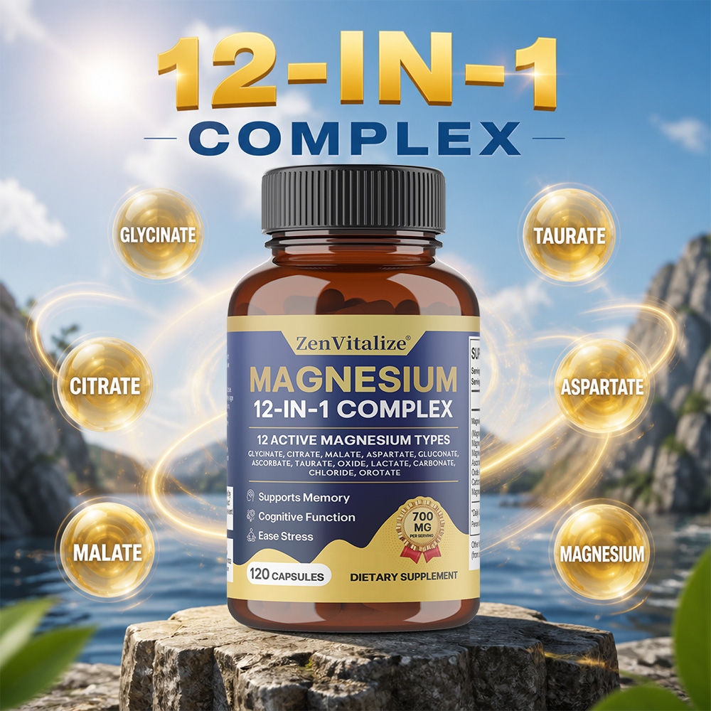 マグネシウム複合体 12 in 1 マグネシウムサプリメント - Magnesium Glycinate Capsule のレビューと価格