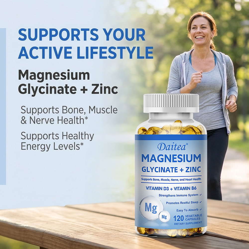 グリシン酸マグネシウム + 亜鉛 - 睡眠の質を向上させ、心 - Magnesium Glycinate Capsule のレビューと価格