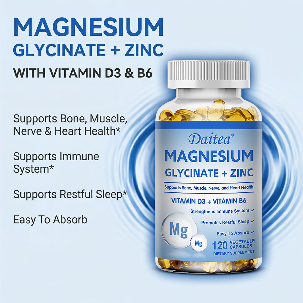 グリシン酸マグネシウム + 亜鉛 - 睡眠の質を向上させ、心 - Magnesium Glycinate Capsule のレビューと価格