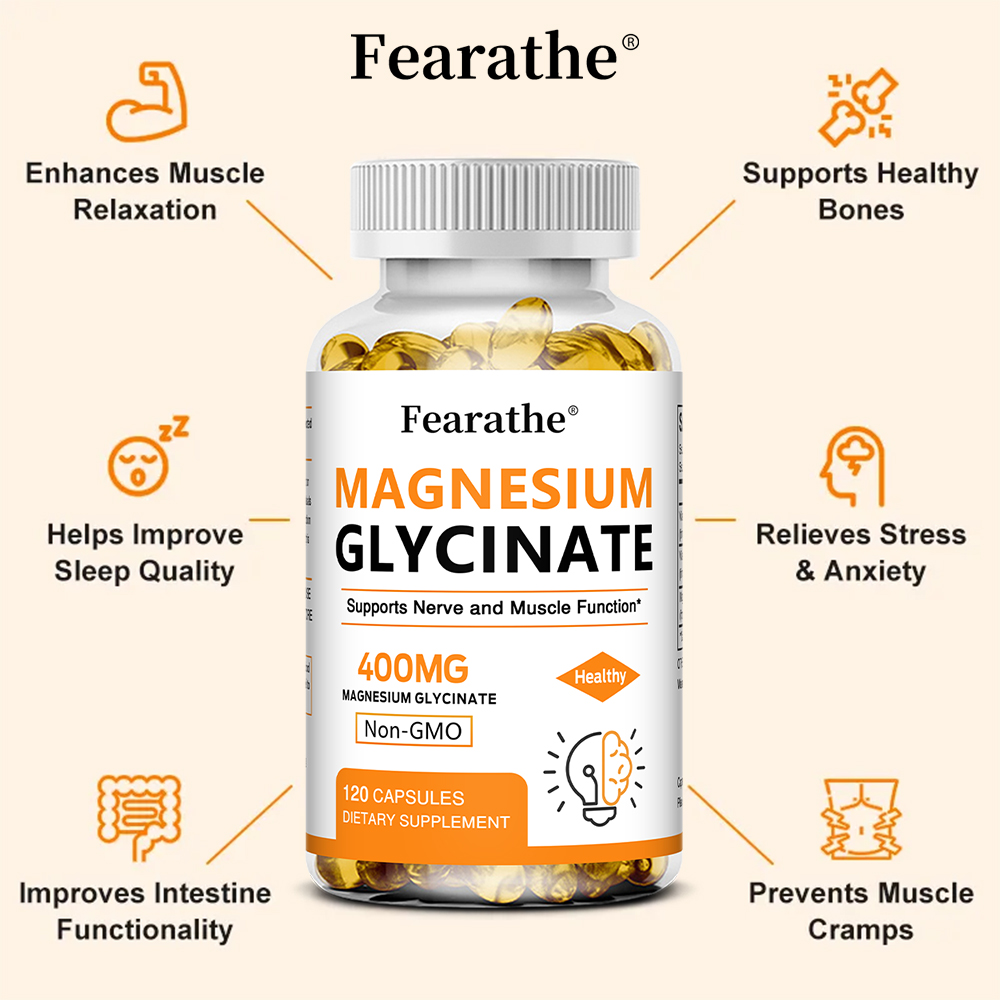 グリシン酸マグネシウム400mgカプセル、筋肉、骨、心臓、神 - Magnesium Glycinate Capsule のレビューと価格