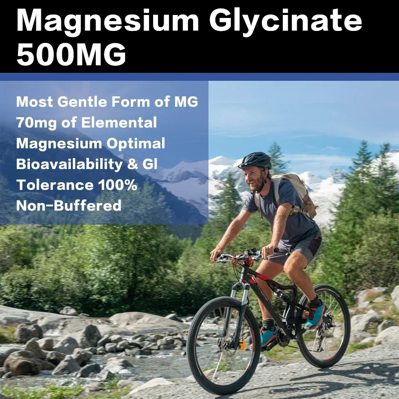 グリシン酸マグネシウム 500mg - 筋肉の弛緩、エネルギ - Magnesium Glycinate Capsule のレビューと価格
