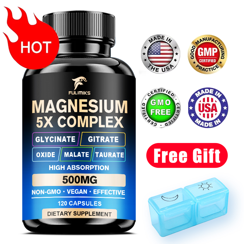 マグネシウムサプリメント 5 in 1 コンプレックス グリ - Magnesium Glycinate Capsule のレビューと価格