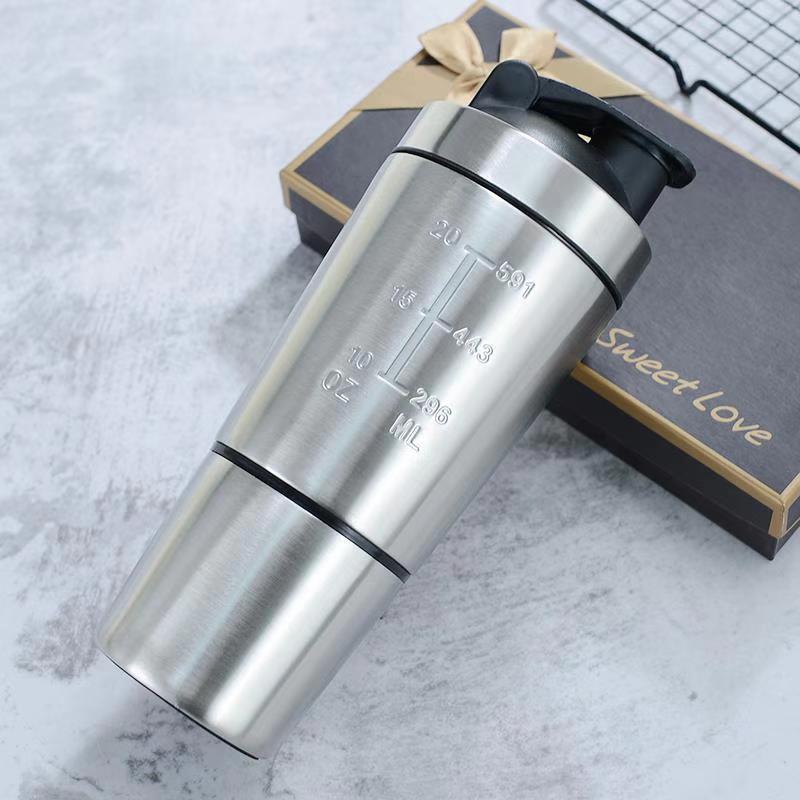 ステンレス製プロテインシェーカーカップ ポータブルフィットネ - Nutrition For Fitness And Sports のレビューと価格